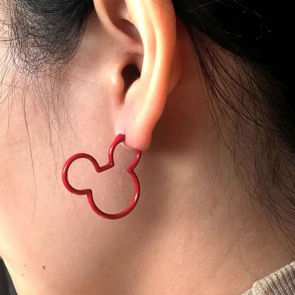 Fourty Dreams Boutique Jewelry - New red Mickey Mouse hoop earrings